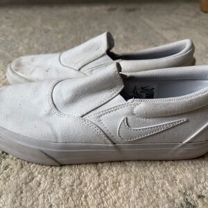 Nike White Slip-On Sneakers